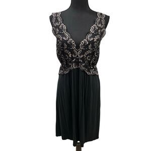 Soma - Cool Nights Black Lace Chemise Night Gown - XXL